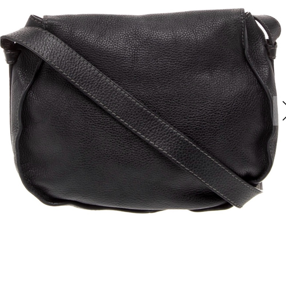 Chloe Large Marcie Black Leather Crossbody Bag - Picture 3 of 5
